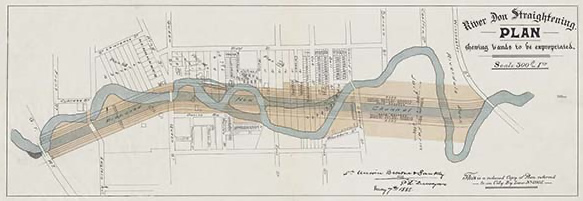 River Don straightening Plan 1886