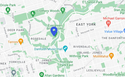 Evergreen Brickworks location map